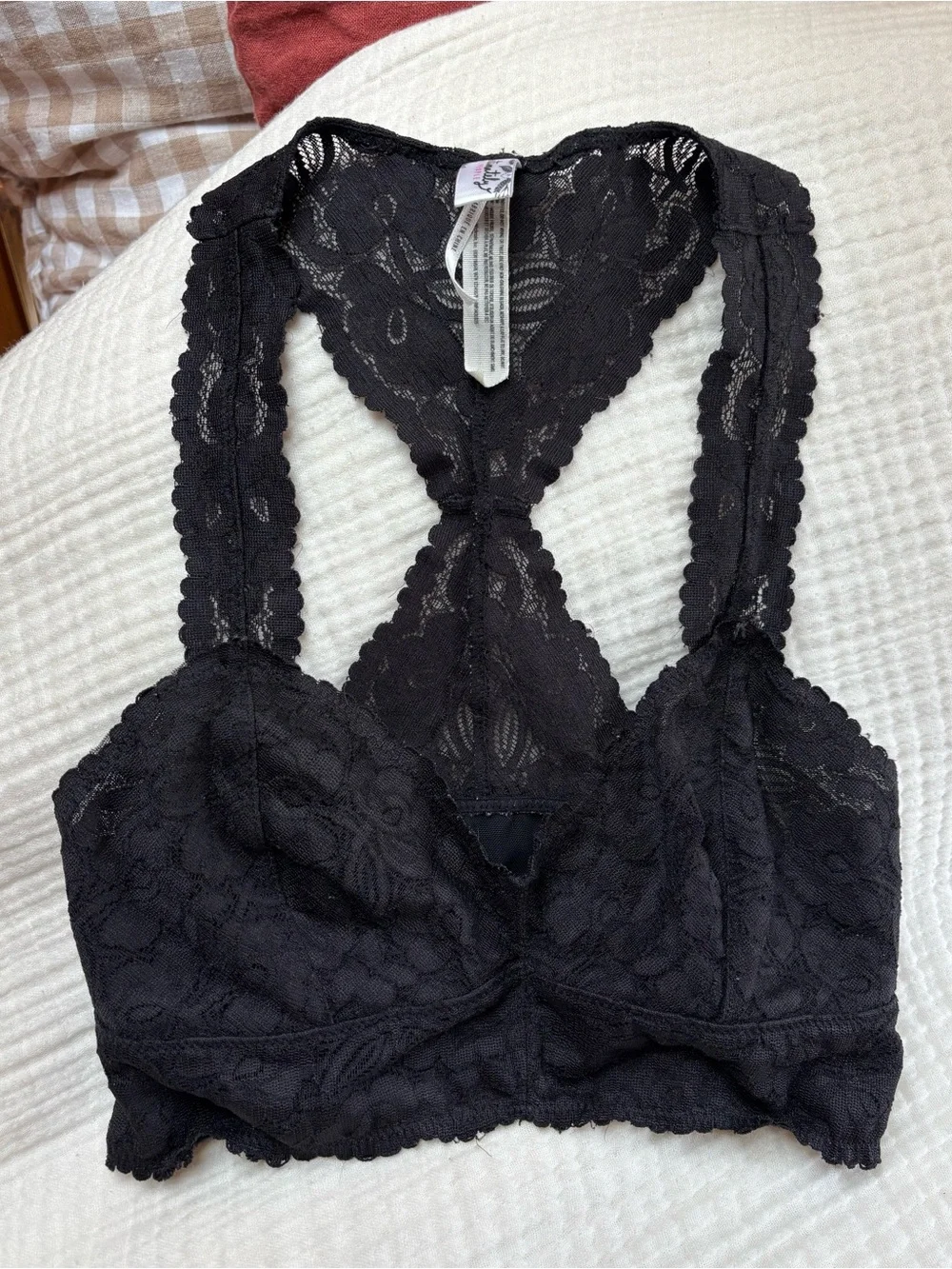 Intimately by Free People Black Lace Racerback Bralette